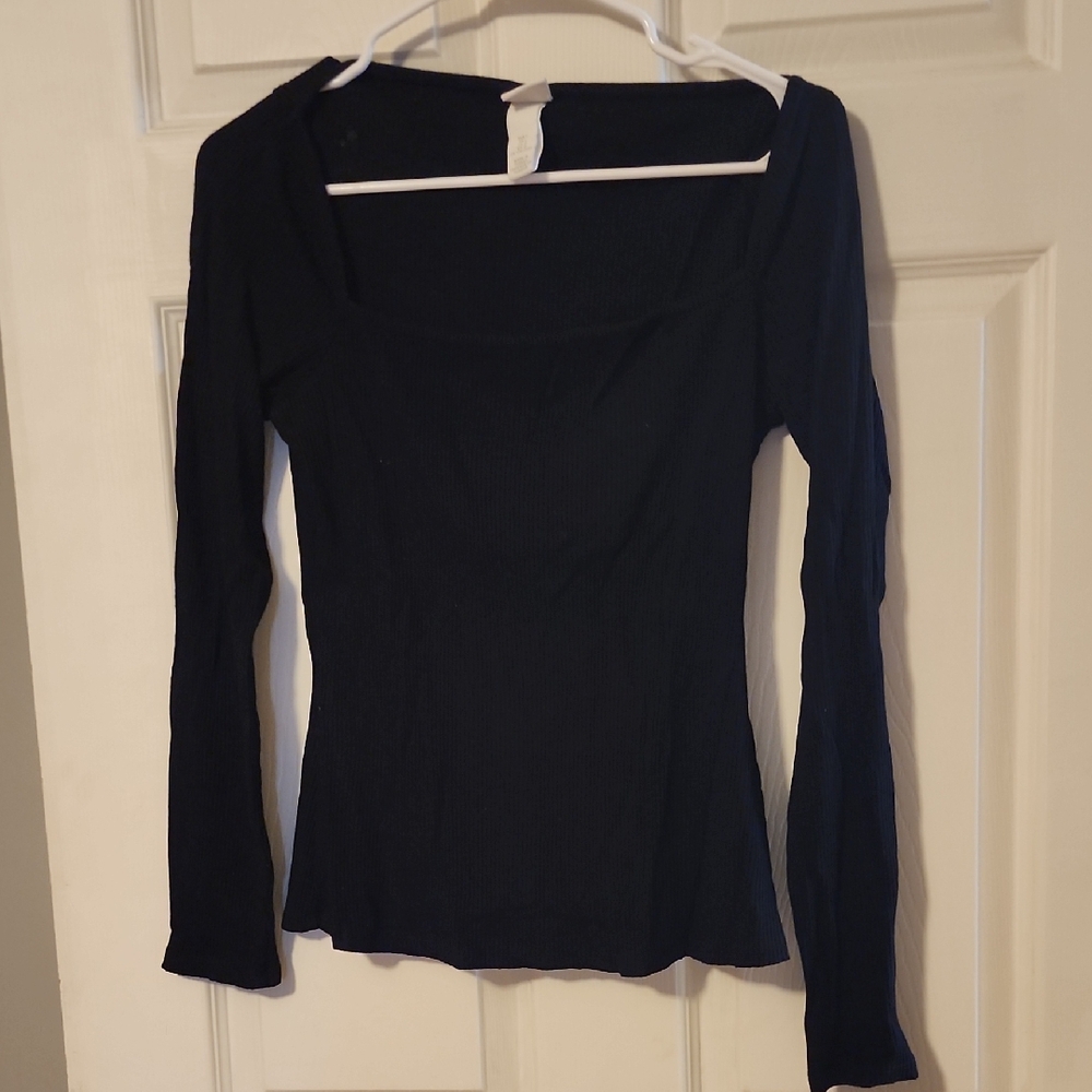 H&M Black Long Sleeve Top